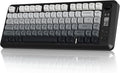 FREEWOLF M75 Wireless Mechanical Feel Gaming Keyboard Bluetooth/2.4Ghz Membrane with Knob & OLED Display Rainbow Backlit Gradient PBT Keycaps 2000mAH Battery Anti-Ghosting-Moonnight