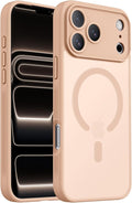 Symcele Designed for iPhone 17 Pro Max Case, Compatible with MagSafe, [Camera Protection] [15FT Military Drop Protection] Shockproof Translucent Matte Anti-Slip Phone Case, 6.9", Light Brown