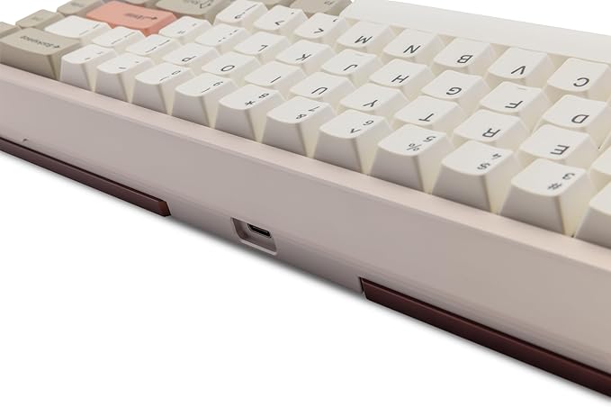 KEEBMONKEY WOBKEY Zen 65 65% Quick Release Wireless Mechanical Keyboard with RGB, CNC Aluminum Case, Hot-Swappable, VIA Support, BT/2.4G/USB-C Gaming Keyboard for Mac/Windows (Ultra Warm Silver)