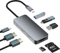 Docking Station Dual Monitor for Dell/HP/Lenovo/Mac Laptop, USB C Laptop Docking Station Dual Monitor, Dual HDMI Adapter for 2 Monitors, 8 in 1 USB C Hub Multiport Adapter with HDMI/USB/PD/SD/TF