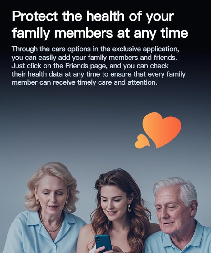 Heart rate monitoring, Blood oxygen monitoring, Pressure monitoring, HRV Lorenz scatter plot, Step counting Exercise, Remote care, 24/7 scientific sleep, Photo taking, Blood components (Rose Gold, 9)