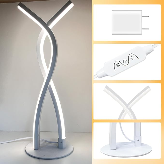 Daymeet Table Lamp for Bedroom, Bedside Lamps for Nightstand Dimmable, 3 Color Temperatures Night Stand Light with Remote and APP Control Desk Lamp for Kids Room Living Room Office