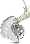 CCA CRA in Ear Monitor Headphones, Ultra-Thin Diaphragm Dynamic Driver IEM Earphones, Clear Sound & Deep Bass, Wired Gaming Earbuds with Tangle-Free Detachable Cable for Singer Musicians Drummers DJ
