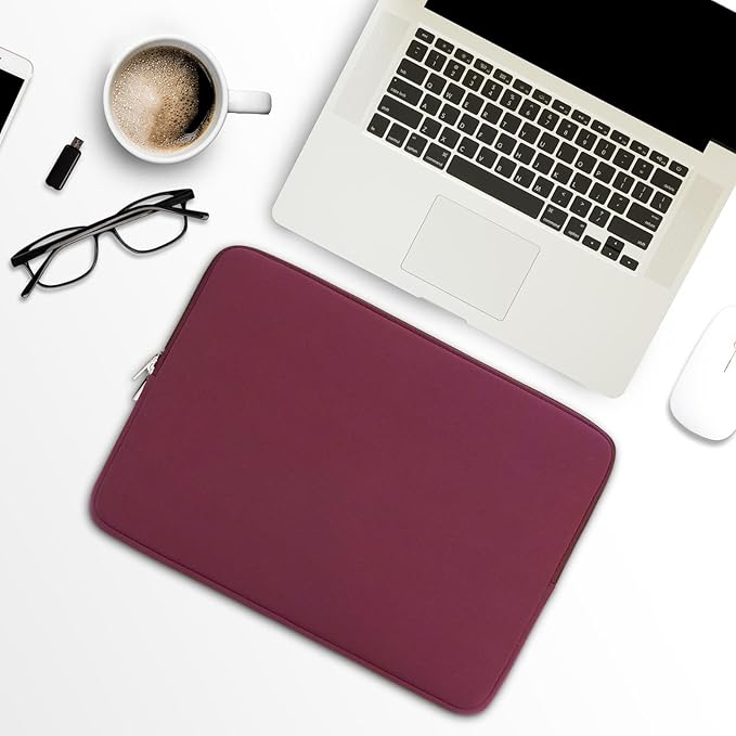RAINYEAR 16 Inch Laptop Sleeve Soft Case Padded Bag Specially Compatible with 16" MacBook Pro M1 M2 M3 M4 M5 Pro/Max A2141 A2485 A2780 A2991 A3403 A3186 A3428 A3429 (Red, Upgraded Version)