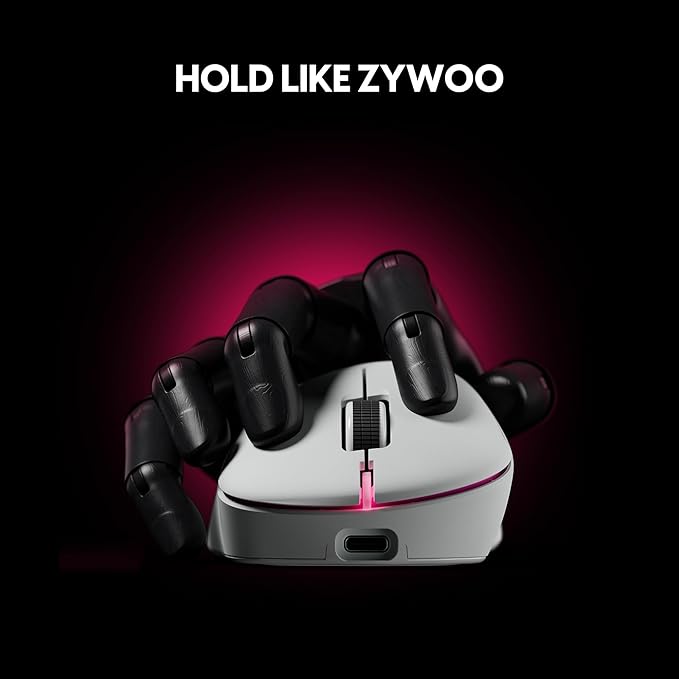 Pulsar Gaming Gears ZywOo The Chosen Mouse Wireless Gaming Mouse, Ultra Lightweight 2.08 oz (59g), Optical Switch, 32000 DPI, 750 IPS, XS-1 Sensor, 8k Compatible (Medium, White)