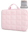 BAGSMART Laptop Case with Handle, Puffy Laptop Sleeve Bag for Women, MacBook Case for Dell, HP, Lenovo, MacBook Air/Pro, 13-14 inch, Pink
