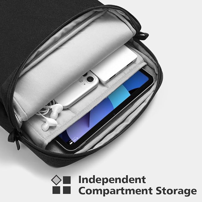 KIZUNA Tablet Sleeve Case 12.5 Inch Shoulder Bag for 13" 13.6" MacBook Air M3 M2/ MacBook Pro 14 M1 M2/12.9" 13" iPad Pro M4/ iPad Air M2 Tablet/13 inch Surface Pro 10 9 8/13.4" XPS 13 Samsung,Black