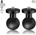 2PC Aluminum Alloy 1" Ball Mount Adapter with 1/4"-20 Threaded Stud for Insta360 One X3, X2, X, R, RS, GoPro, DJI OSMO Action Camera ,Compatible with RAM Ball Head Mounts B Size Double Socket Arm