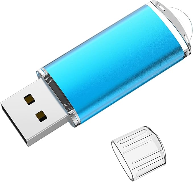 USB Flash Drive 32GB, Maspen Thumb Drive 2.0 High Speed Memory Stick Jump/ Zip/ Pen Drive,Blue,32 GB