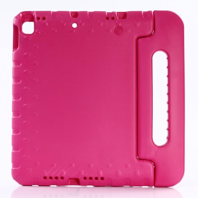 Kids Case for iPad 9th/8th/7th Generation (2021/2020/2019), iPad 10.2" Shockproof Case, Techcircle Handle Stand Lightweight EVA Foam Bumper Protective Rugged Drop Protection Child Proof Cover, Rose