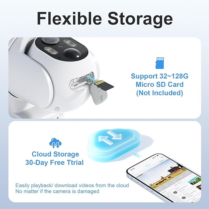 4G LTE Cellular Security Camera No Internet Needed, 2K Solar No wifi Security Camera Outdoor Wireless With SIM Card Jobsite,360 Live View, Motion Detection,Free Cloud Storage(Need Apply), 2 Packs