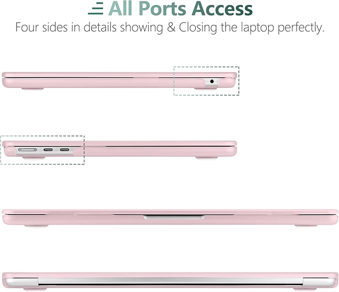 DONGKE Compatible with M5 MacBook Air 15 inch Case 2026 2025-2023 A3448 A3241 A3114 A2941 M4 M3 M2 Liquid Retina Display Touch ID, Protective Hard Shell Cover & Keyboard Skin - Melting Faces