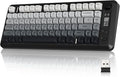 ZIYOU LANG M75 Wireless Gaming Keyboard, RGB Backlit Rechargeable 2000mAh Battery, Small Membrane But Mechanical Feel Keyboard with Smart Display & Knob, PBT Gradient keycaps for PC, MAC-Moonlit Night