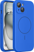 Miracase Compatible with iPhone 15 Case, [Soft Anti-Scratch Microfiber Lining], Liquid Silicone Case Gel Rubber Shockproof Drop Protection Phone Case for iPhone 15, Mediterranean Blue
