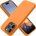 OTOFLY Designed for iPhone 15 Pro Case, Silicone Shockproof Slim Thin Phone Case for iPhone 15 Pro(6.1 inch), (Orange)
