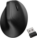 Keychron M5 8K Vertical Ergonomic Mouse Wireless, 2.4 GHz/Bluetooth 5.3/Wired Computer Mice Rechargeable, 5 Levels Up to 30K DPI with Programmable Buttons for Laptop macOS/Windows - Black