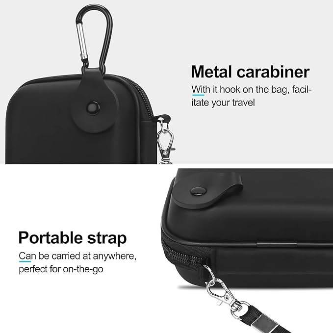 Lacdo Hard Drive Carrying Case for Aiolo Innovation External Hard Drive Ultra Slim Portable HDD 1TB 1.5TB 2TB 4TB 5TB 320GB 500GB 750GB USB 3.0 HDD Hard EVA Protective Storage Travel Bag, Black
