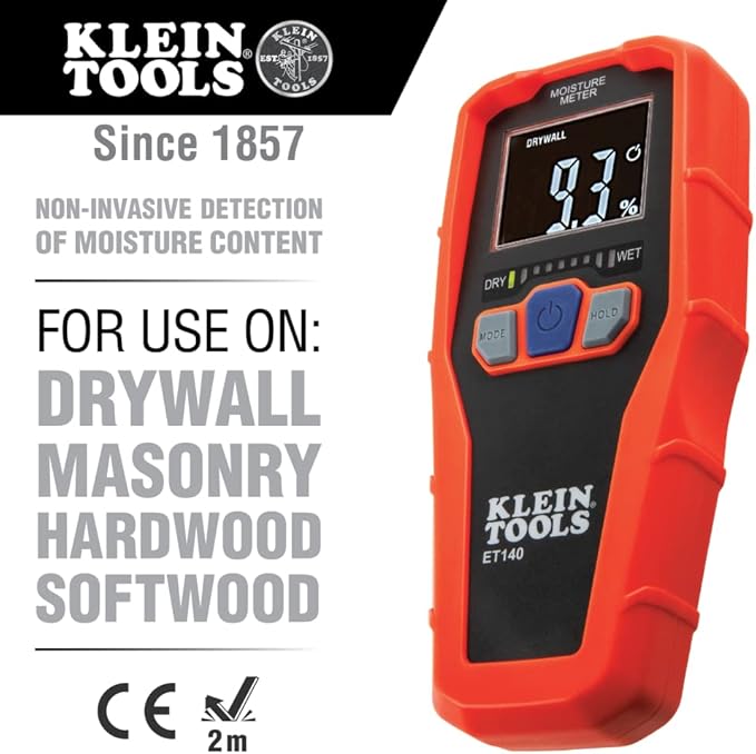 FLIR ONE Gen 3 - iOS - Thermal Camera for Smart Phones - with MSX Image Enhancement Technology & Klein Tools ET140 Pinless Moisture Meter for Non-Destructive Moisture Detection