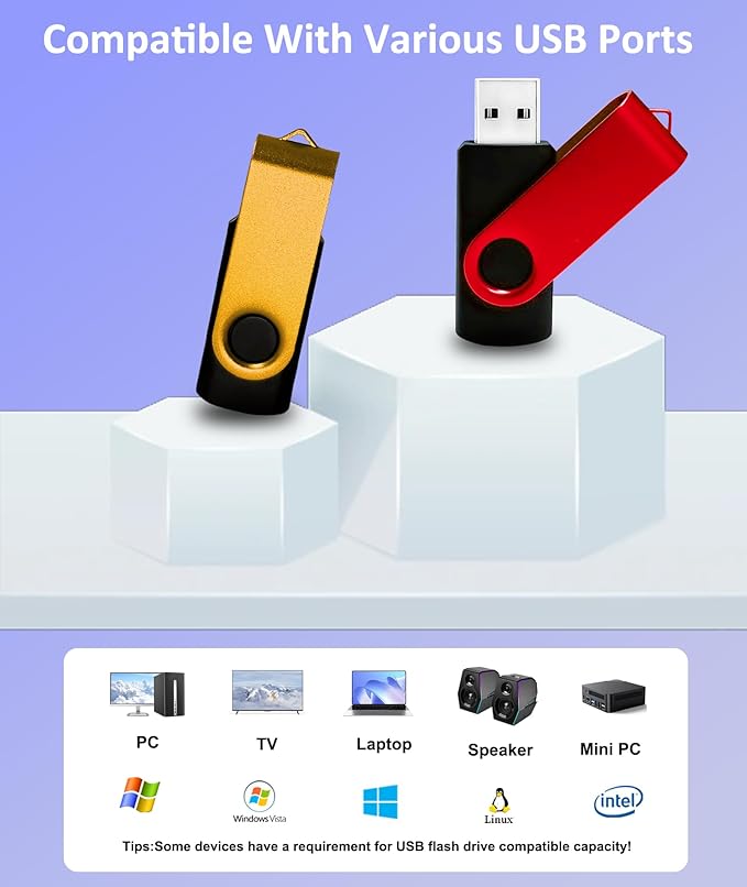 USB Thumb Drive 2GB USB Flash Drives 50 Pack Nicepicten Bulk USB 2.0 Flash Drive Pack of 50 2GB Swivel Jump Drives Multipack Memory Stick for Data Backup (50 Pack 2 GB Colorful)