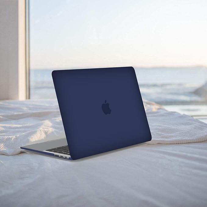 Anban Compatible with MacBook Pro 13 inch Case M2 2025 2024 2023 2022-2016 M1 A2338 A2251 A2289 A2159 A1989 A1708 A1706, Plastic Laptop Hard Shell Case +Keyboard Cover +Screen Protector, Navy Blue