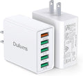 50W USB Wall Charger Block,2Pack 5-Port Charger Fast Charging Block QC 3.0 Multiport Box Brick Cube USB A Wall Plug for iPhone 17/16/15/14 Pro Max Plus, iPad,Galaxy, LG, Moto, Android Phones,AirPorts