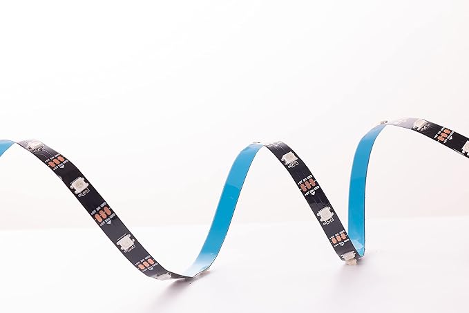 WS2812B LED Strip Individually Addressable Light 30Pixels/m WS2811 IC WS2812 SMD 5050 RGB Pixel Strip DC5V (16.4FT 150LEDS Non-Waterproof, Black PCB)