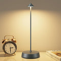 Rechargeable Cordless Small Table Lamp,6000mAh Battery Operated,LED Touch Dimmable Modern TableTop,Portable Outdoor Wireless Bedside Night Light for Restaurant/Dining/Bedroom/Living Room/Coffee(Grey)