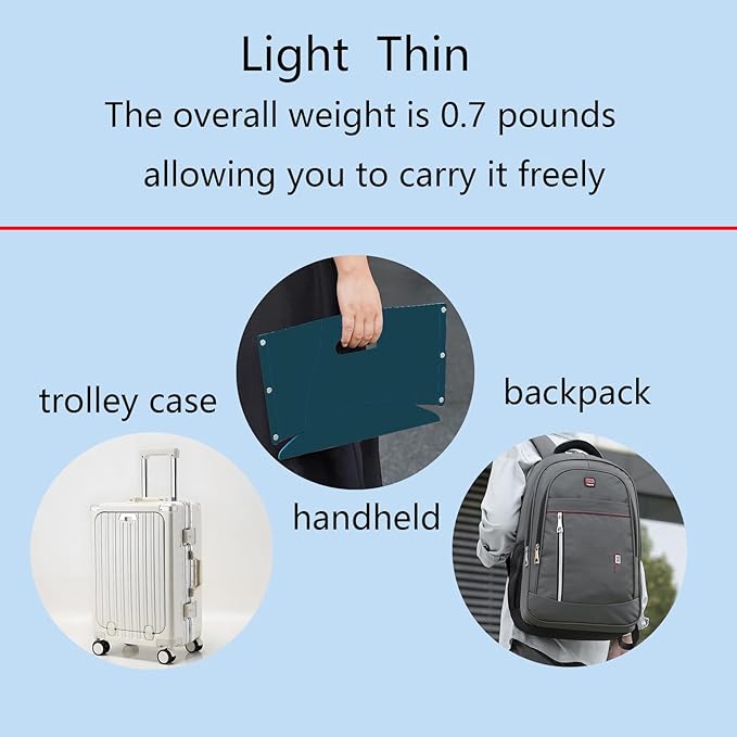 Travel Foot Rest for Airplane,Airplane Foot Rest,Portable Folding Under Desk Foot Stool,Relieves Back & Knee Pain,Comfortable for Long Flights,Cars,Trains,Ultralight Mini (Dark Blue)