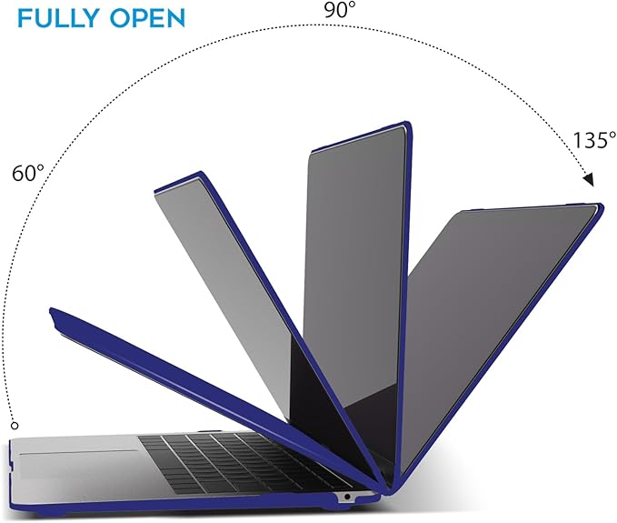 IBENZER Compatible with New MacBook Air 13 inch Case 2022 2021 2020 M1 A2337 A2179 A1932, Plastic Hard Shell Case with KeyboardCover for Mac Retina Display with TouchID, Crystal Navy Blue, AT13-CYNV+1