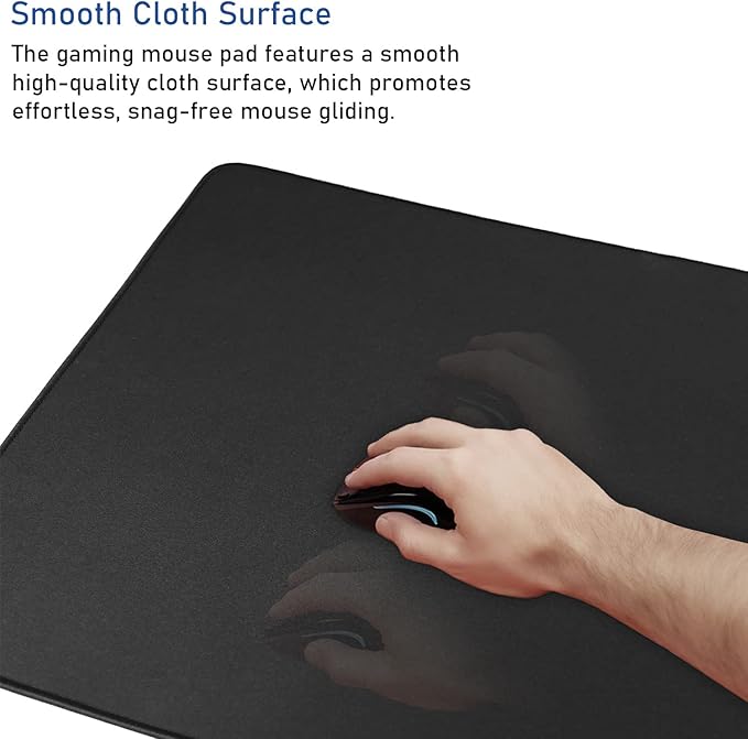 Gaming Mouse Pad, Large Mouse Pad, Waterproof Premium-Textured Mouse Mat, Extended Desk Keyboard Mousepad Non-Slip Mousepad Rubber Base for Game, Office, Esports Pros, Home, 31.5 x 11.8 in, Black