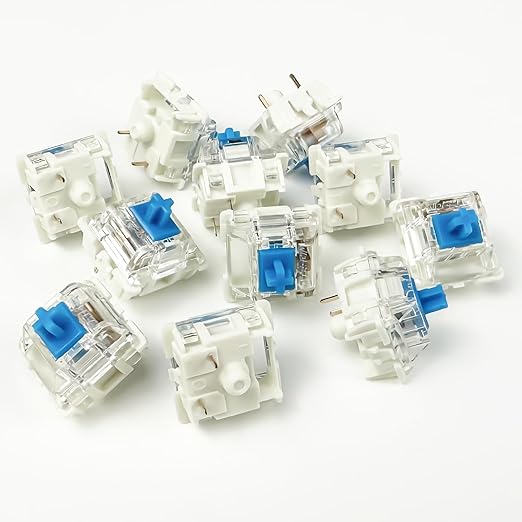 Gateron G Pro 3.0 Blue Switches for Mechanical Keyboard,3-Pin 60gf Clicky/Pre-Lubed/Pin-Enhanced Switches(108pcs,Blue)