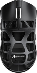 ATTACK SHARK R3 46g Superlight Magnesium Alloy Wireless Gaming Mouse, BT/2.4Ghz/Wired Computer Mouse, 8000Hz Wireless Polling Rate, PAW3395 26K DPI Optical Sensor Programmable Mice for Win/Mac(Black)