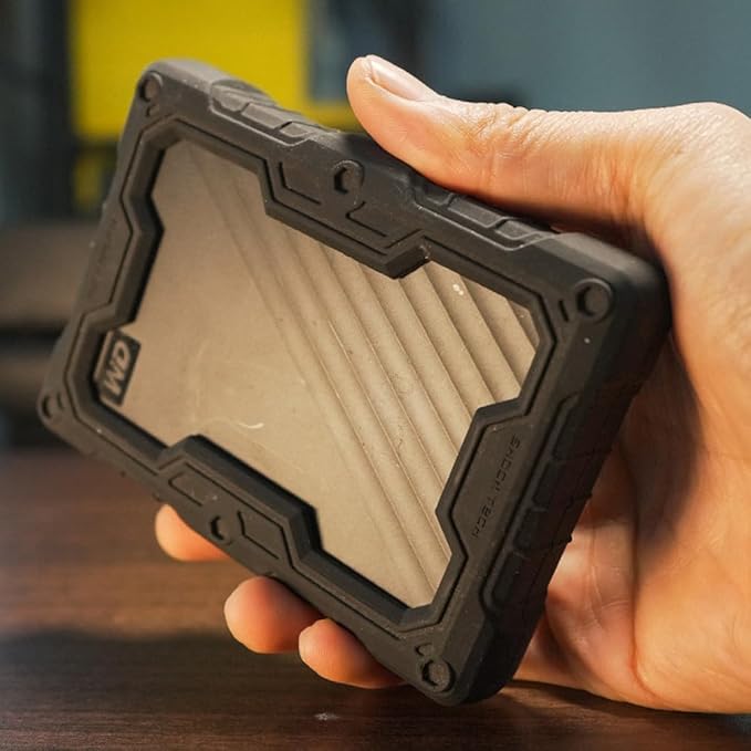 FATBEAR Tactical Military Rugged Shockproof Armor Protective Skin Case Cover for Western Digital WD Black P10 2TB 4TB 5TB 6TB P50 My Passport Ultra Mobile Hard Drive (Ultra 1TB 2TB)