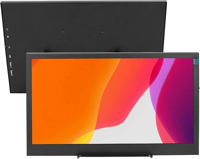 4K Portable Monitor, 13.3 Inch 1920x1080 FHD Laptop Monitor, Ultra Slim Type C Port and HDMI Computer Gaming Display, for Computer, PC, Laptop, PS, Phone