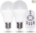 Smart Led Light-Bulb Dimmable with Remote-Control E27 9W Light Bulbs Adjustable Color Temperature (Warm/Cool) and Brightness, 2 Pack (2 Bulbs + 1 Remote)
