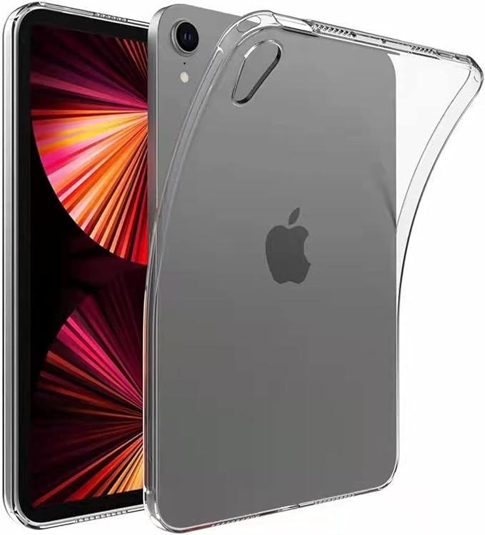 Clear Case for iPad mini 7 2024 (A17 Pro) & iPad mini 6 2021 Case 8.3 inch, UUcovers Lightweight Thin Transparent Soft TPU Back Shockproof Crystal Cover for iPad mini 7th/6th Generation 8.3", Clear