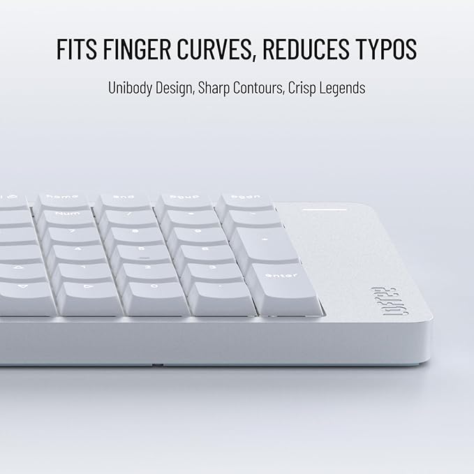 LOFREE Flow2 Low-Profile Mechanical Keyboard, CNC Aluminum Body with Gasket Mount, Tri-Mode Wireless, Hot-Swappable & VIA Compatible, Side Touch Bar, for Mac/Windows (Space Gray, 84 Keys)