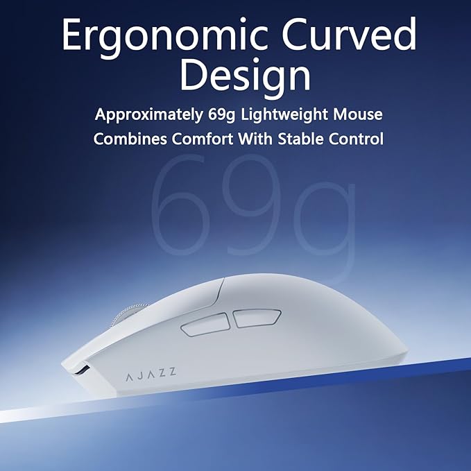 AJ139P V3 MC Wireless Gaming Mouse 2.4G Wired/Bluetooth | RGB Magnetic Charging Dock | Lightweight Design | 24K DPI | 800mAh Battery | PAW3311 Sensor | 5 Programmable Buttons, Compatible with PC/Mac