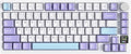 ATTACK SHARK X820 Ultra 75% Wireless Gaming Mechanical Keyboard Hot-Swappable Gasket Mount RGB Backlit BT/2.4G/Wired Custom Keyboard with Smart TFT Display&Knob QMK Driver-Starlight White&Shark Switch