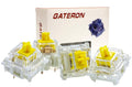 Gateron 105Pcs Pre lubed G pro V3.0 MX Mechanical Gaming Keyboard Split Tactile 50gf Switches,POM Stem Linear RGB SMD Switches 3 pin (Yellow)