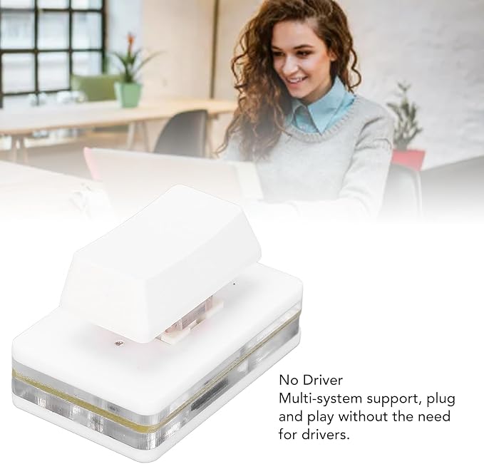 Zyyini USB Single But ton Keyboard, User Defined USB Buttons Single Keyboard, RGB Mechanical Red Switch keapd,Customize Programmable Macro Keyboard OSU Keypad One Key Control for PC