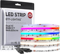 BTF-LIGHTING WS2811 Dual IC RGBCCT FCOB COB LED Strip,UL Listed High Density Chasing IC RGB Light+Tunable White 3000K-6000K,16.4FT 960LEDs/m,12mm Width IP30 DC24V 3M Tape(No Adapter or Controller)