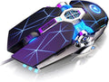 Gaming Mouse Wired Game Mice USB Silent Optical Mouse 3200DPI RGB Colorful Gradient Backlit 7 Buttons for Desktop Laptop Computer Gamer PC Windows Mac