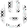 Mouse Anti Slip Grip Tape, Pre-Cut Universal Griptape for Superlight Wireless Gaming Mouse Skins, Sweat Resistant, Elastics Refined Side Grips, Easy to Apply, Ultra-thin 0.5mm (0.02in) - White