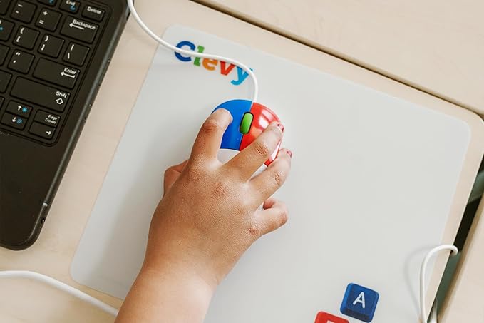 Clevy Kids Mouse - Colorful Ergonomic USB Wired Computer and Laptop Kids Mouse for School and Home - Children Friendly Mouse Compatible with Windows, macOS, Chromebook - Pack of 25 Mice
