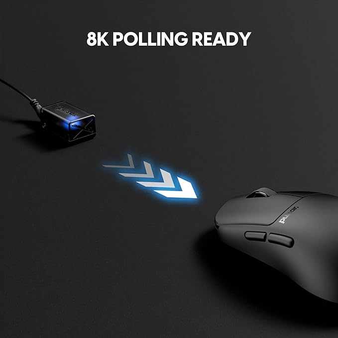 Pulsar Gaming Gears X2N Crazylight Wireless Gaming Mouse, Ultra Lightweight 1.38 oz (39g), Optical Switch, 32000 DPI, 750 IPS, XS-1 Sensor, 8k Compatible (Medium, Jet Black)