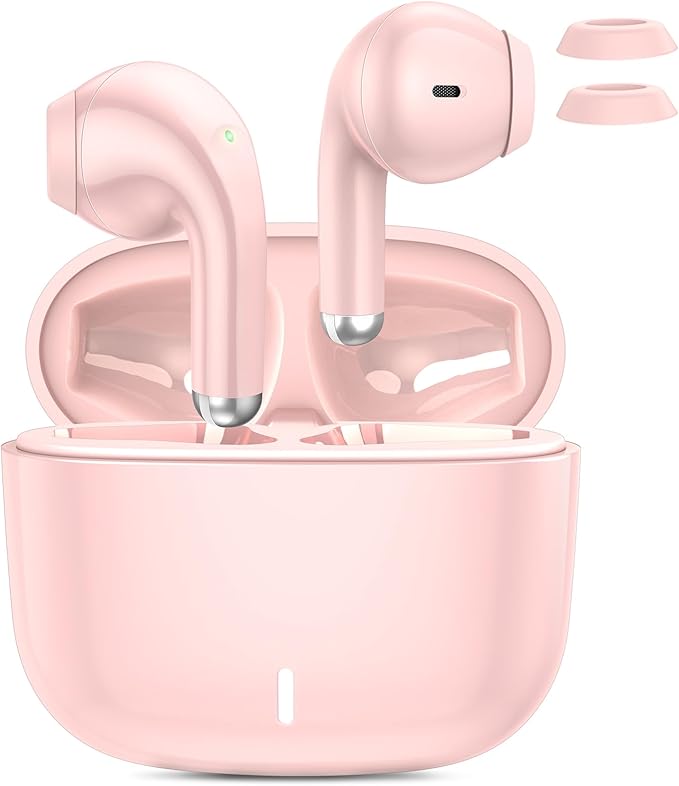 True Wireless Earbuds for iPhone 17 Pro Max 16 15 14 13 12 11 XS/iPad Pro Air Bluetooth 5.3 Headphones with HD Mic Noise Isolation HiFi Stereo Earphone for Samsung Galaxy S26 S25 S24 FE S23 S22 Ultra