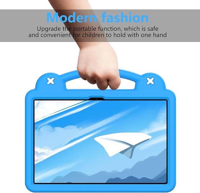 AKABEILA Compatible with Apple iPad Pro 12.9(2018/2020/2021/2022)/Air 13(2026) M4(2025) M3(2024)/Pro 13(2025) M5(2024) Tablet Case, Cases with Shoulder Strap & Stand Handle & Pen Tray Sky Blue
