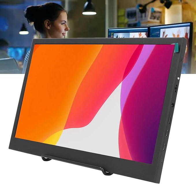 4K Portable Monitor, 13.3 Inch 1920x1080 FHD Laptop Monitor, Ultra Slim Type C Port and HDMI Computer Gaming Display, for Computer, PC, Laptop, PS, Phone