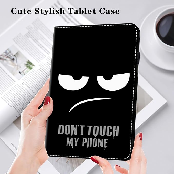 Case for iPad mini 5 (2019)/ iPad mini 4 / iPad mini 3/2/1 Case,PU Leather Flip Stand Card Slots Shockproof Cover with Pencil Holder - Don't Touch
